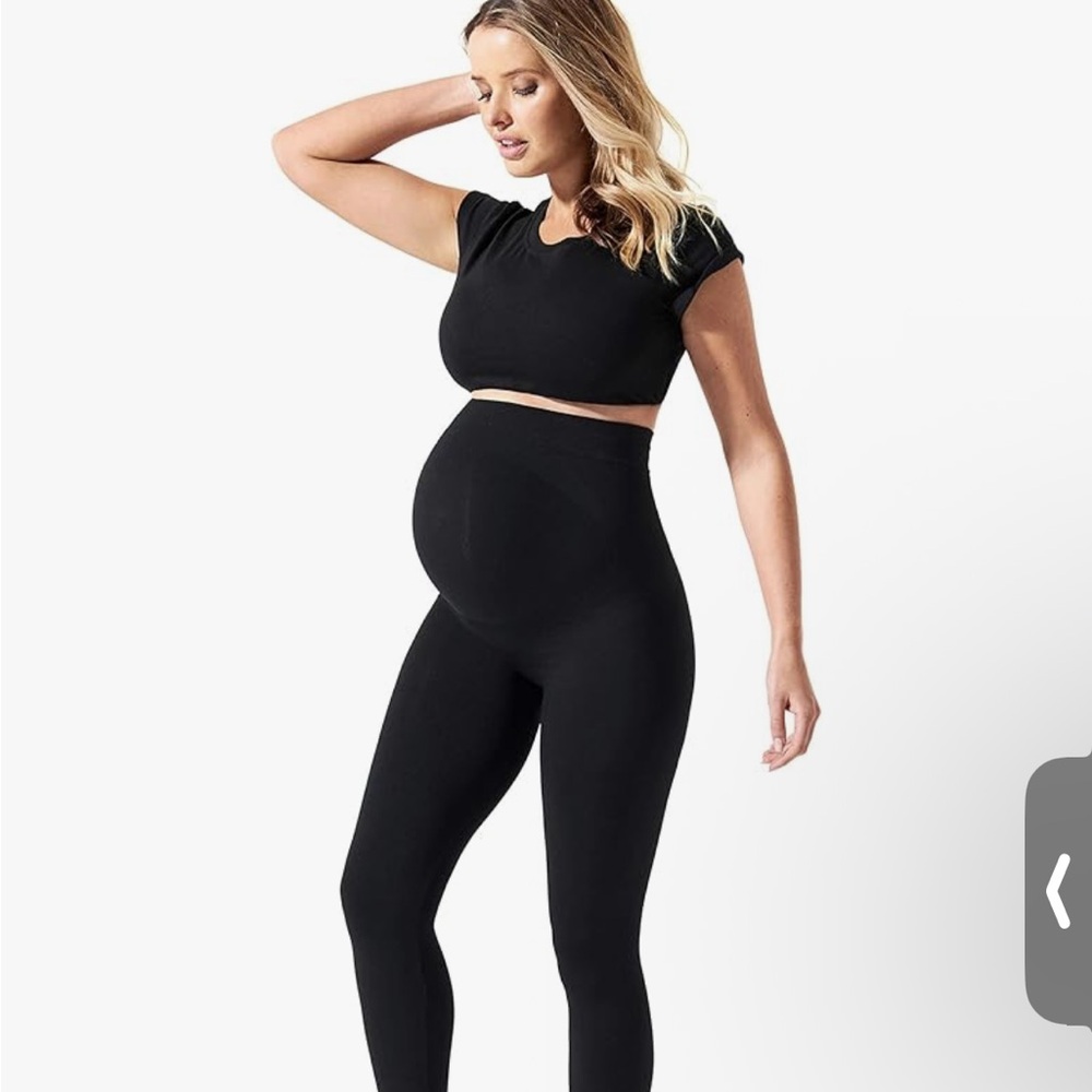 BLANQI Black Maternity high waisted leggings